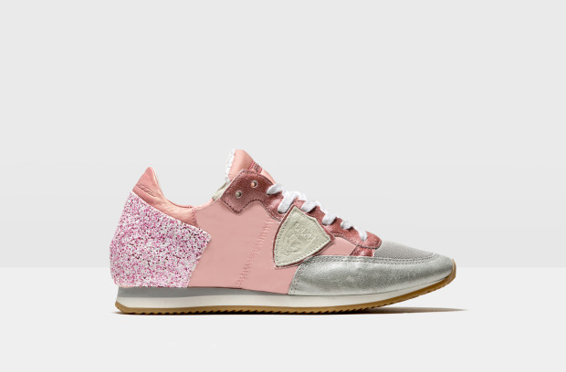 PhilippeModel Tropez Pink Glitter Low Sneaker