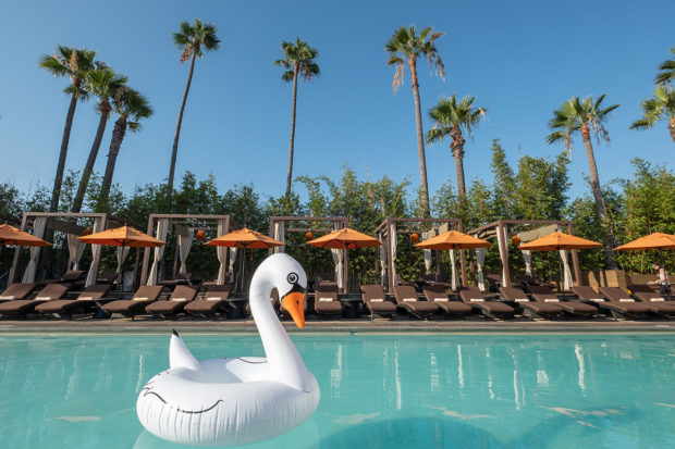 Hotel Maya Long Beach pool cabana